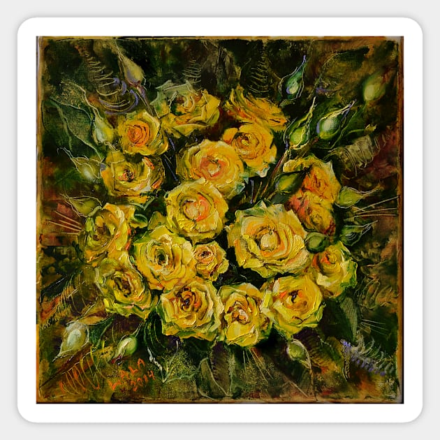 Release (Yellow Roses) Sticker by Lala Lotos